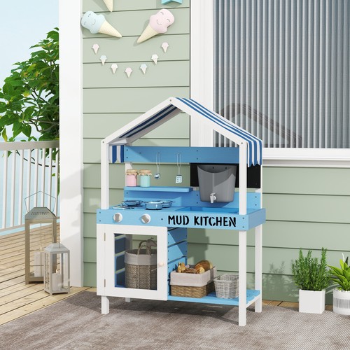Kids mud kitchen outdoor play - mud, kitchen,