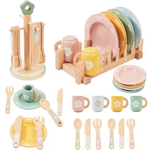 Wooden tea set for - wooden,
