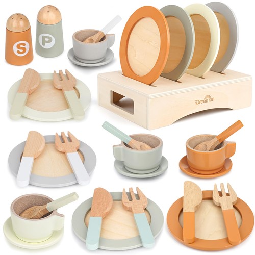 Wooden tea set for toddlers - set,