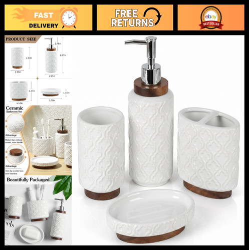 Elegant piece white - elegant, 4-piece