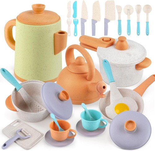 Dreamon toy kitchen set 31pcs - kitchen,