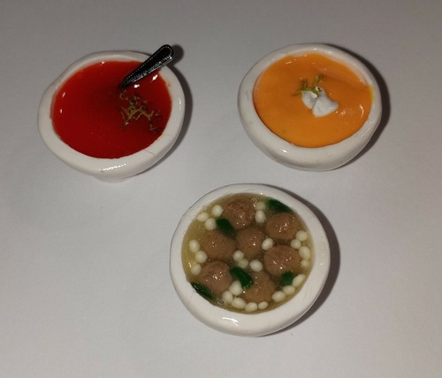 Soup bowl magnet set tomato - set,